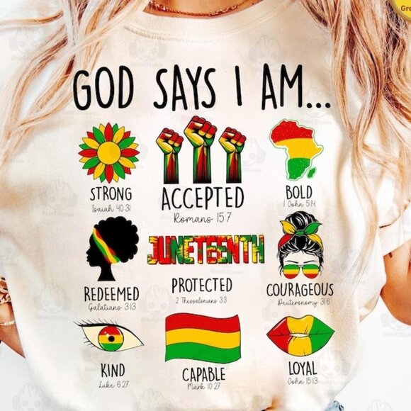 Tops - African American Shirt, Juneteenth 1865 Shirt, Afro Juneteenth Tee